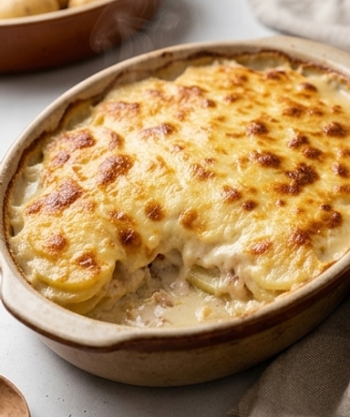 Ultra-zartes Kartoffelgratin mit Thunfisch
