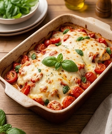 Bruschetta-Hähnchen-Auflauf