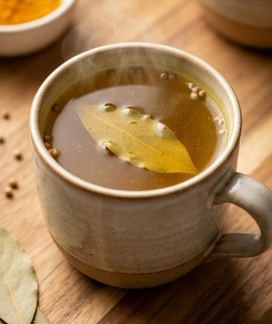 Kurkuma-Lorbeer-Koriander-Aufguss