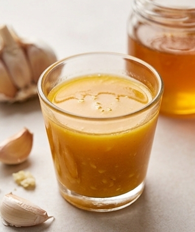 Eigelb-Knoblauch-Honig-Elixier