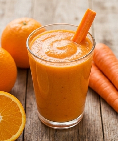 Karotten-Orangen-Bananen-Saft