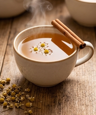 Zimt-Lorbeer-Kamillen-Aufguss