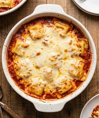 Slow Cooker Ravioli-Lasagne