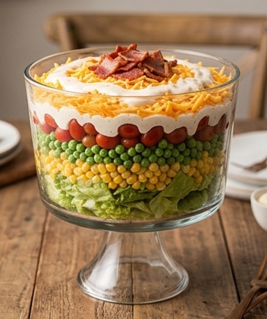 Schichtsalat nach Potluck-Art