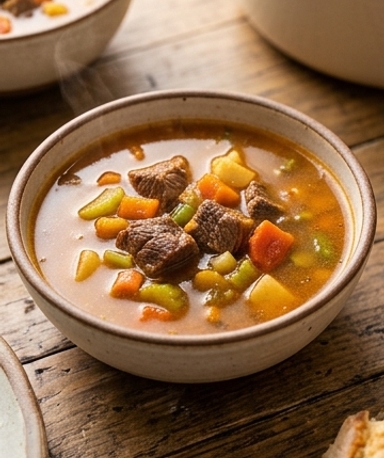 Rindfleisch-Gemüsesuppe