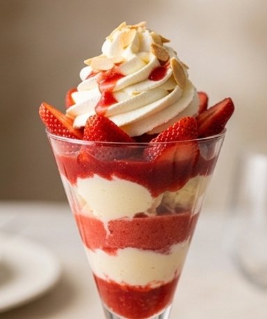 Hausgemachte Erdbeer-Liégeoise