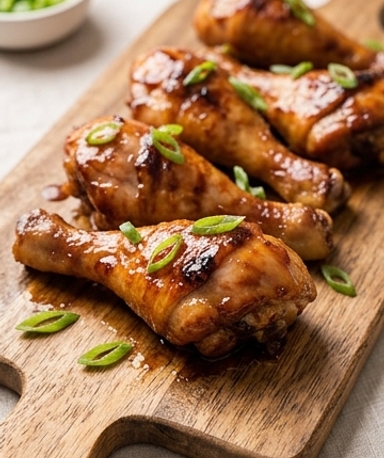 Hähnchenunterkeulen mit Honig und Sojasauce