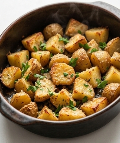 Röstkartoffeln mit Knoblauch und Parmesan