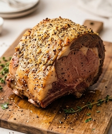 Prime Rib mit Parmesan-Pfeffer-Kruste