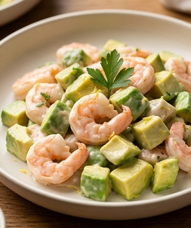 Cremiger Garnelen-Avocado-Salat