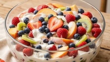 Cremiger Sommer-Obstsalat