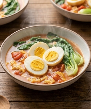 Sarciadong Pechay at Itlog