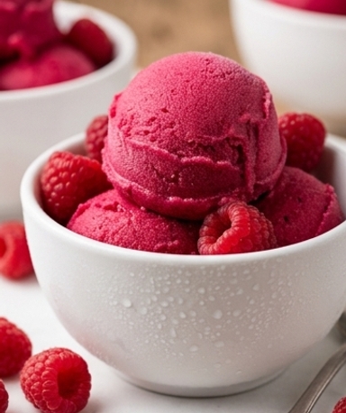 3-Zutaten-Himbeersorbet