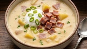 Cremige Slow Cooker Schinken-Kartoffel-Suppe Cremige Slow Cooker Schinken-Kartoffel-Suppe