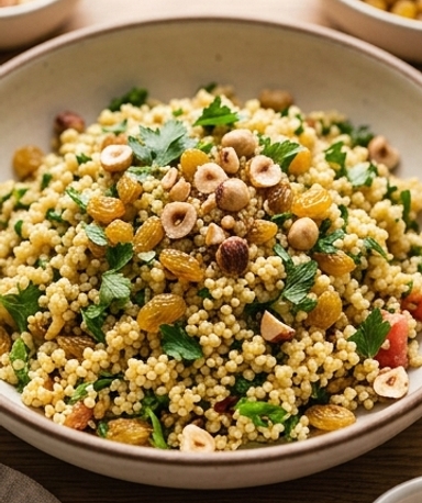 Hirse-Taboulé mit Salzzitrone