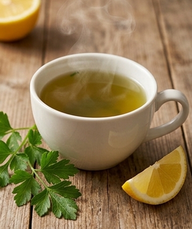 Hausgemachter Petersilientee