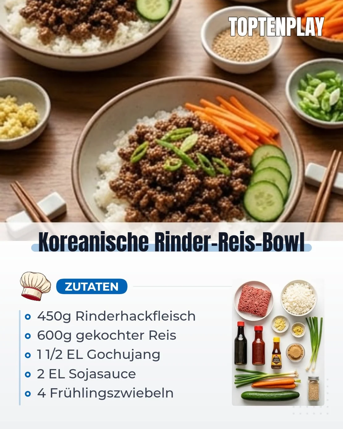 Koreanische Rinder-Reis-Bowl