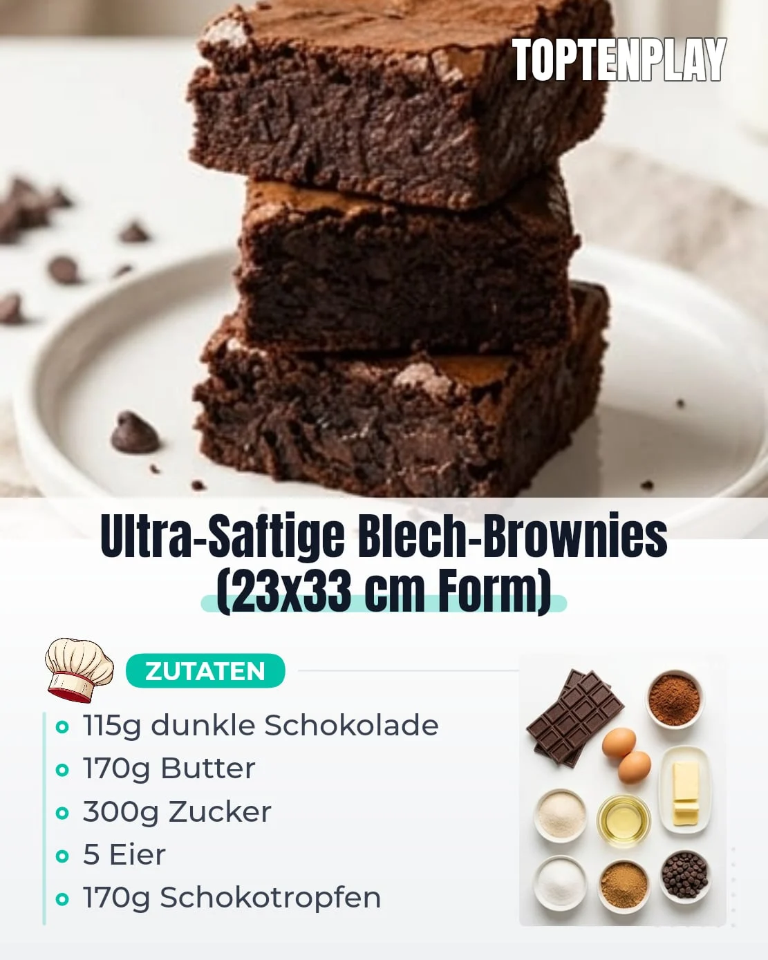 Ultra-Saftige Blech-Brownies (23×33 cm Form)