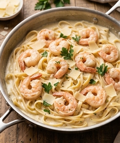 fettuccine-alfredo-aux-crevettes-en-un-seul-plat-cover fettuccine-alfredo-aux-crevettes-en-un-seul-plat cover