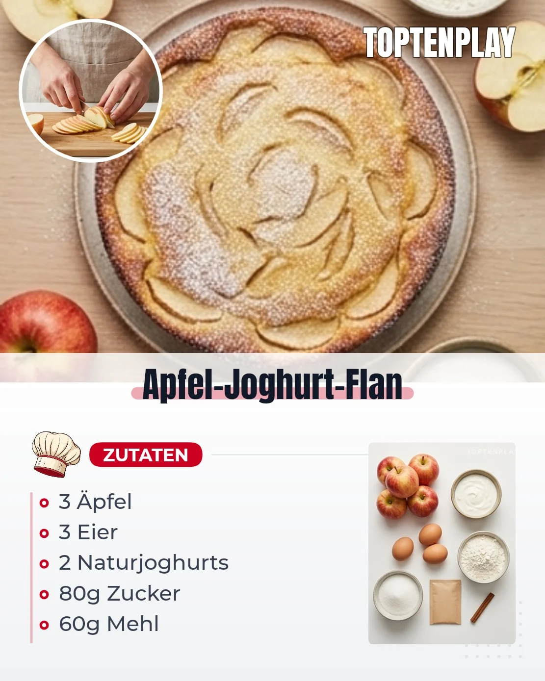 Apfel-Joghurt-Flan