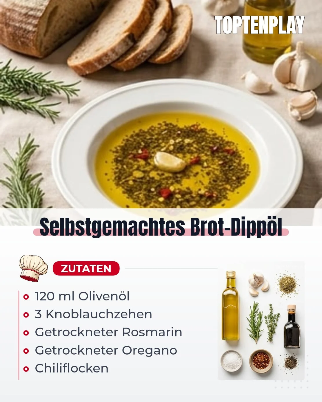 Selbstgemachtes Brot-Dippöl