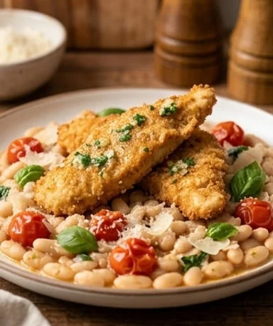 poulet-croustillant-au-beurre-d-ail-sur-haricots-b-cover poulet-croustillant-au-beurre-d-ail-sur-haricots-b cover