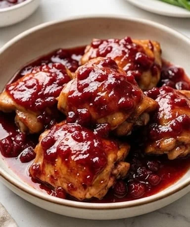 poulet-mijote-a-la-sauce-aux-canneberges cover