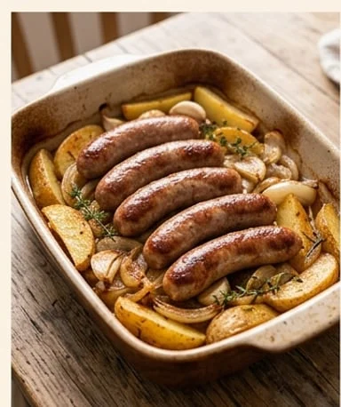 saucisses-de-volaille-au-four-et-pommes-de-terre-cover saucisses-de-volaille-au-four-et-pommes-de-terre cover