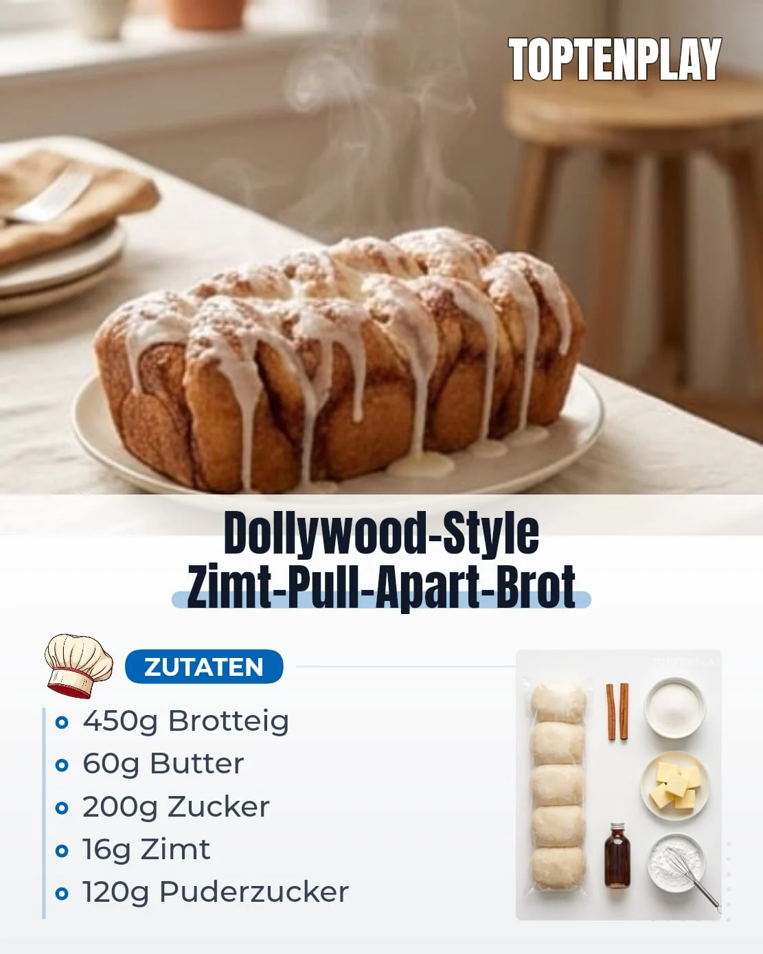Dollywood-Style Zimt-Pull-Apart-Brot