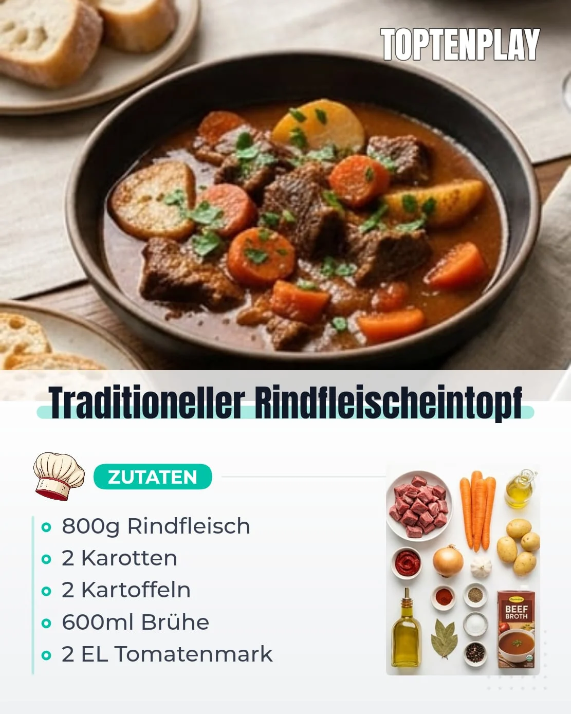 Traditioneller Rindfleischeintopf