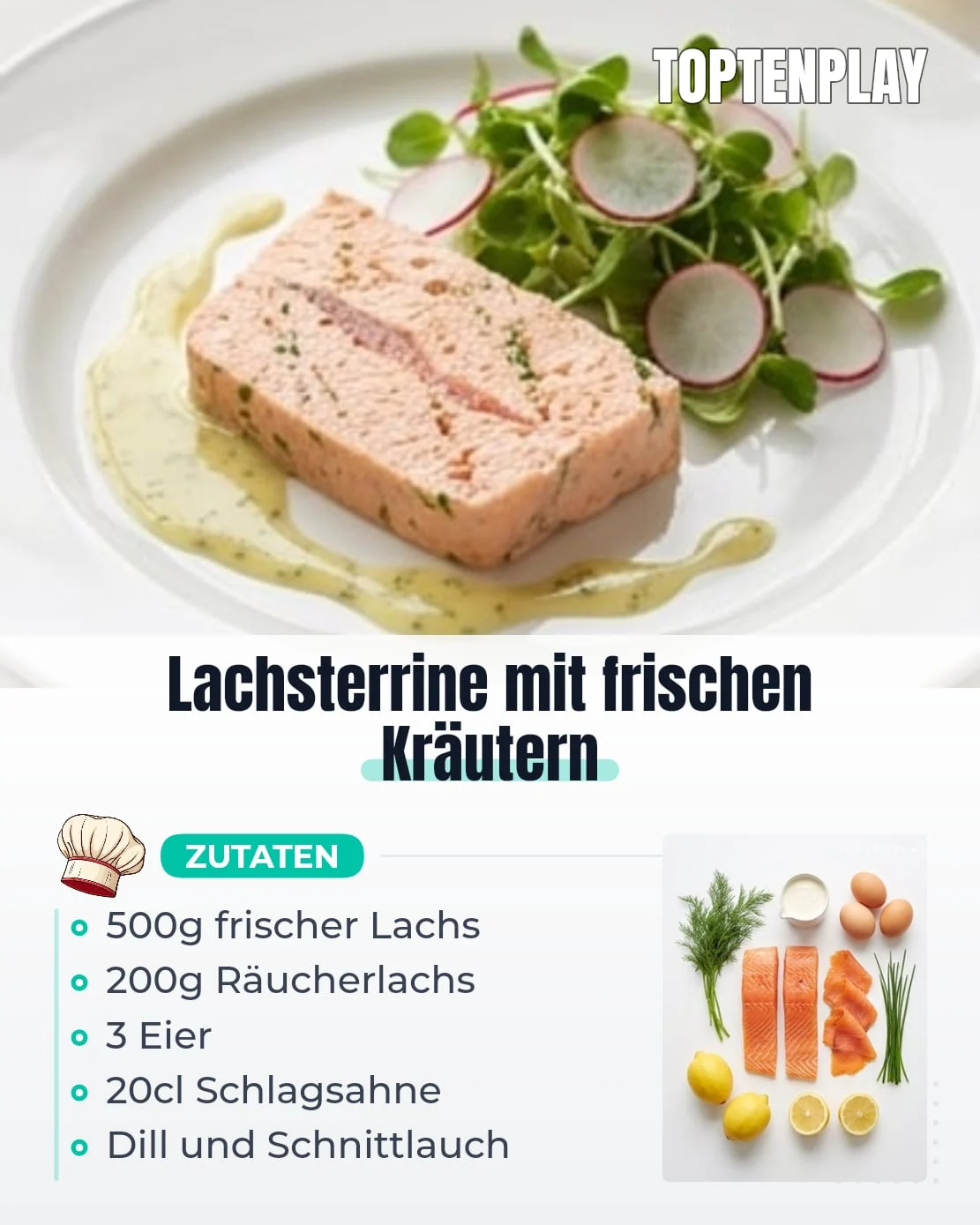 Lachsterrine mit frischen Kräutern